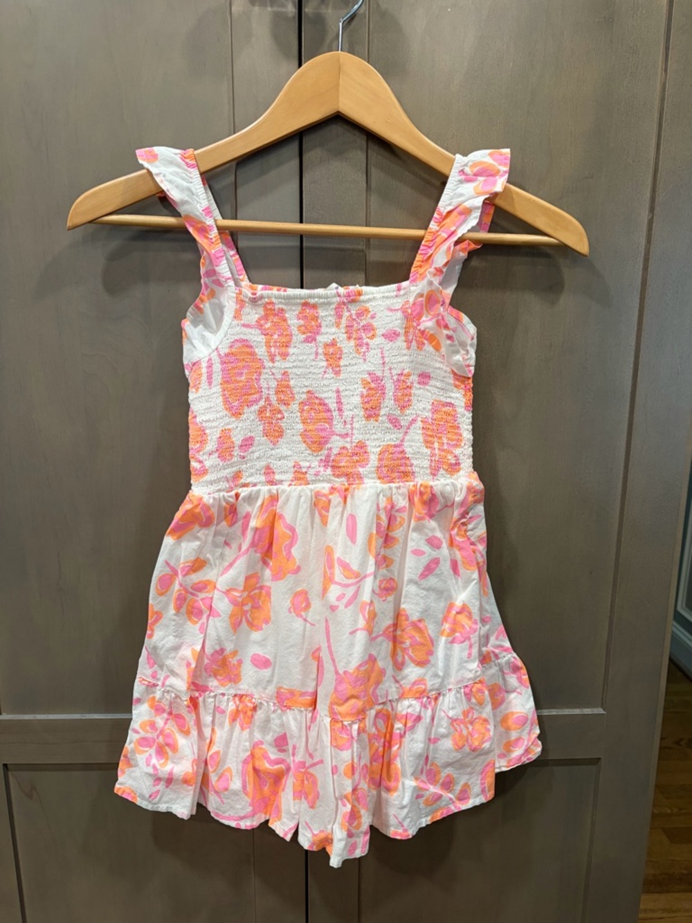 Vineyard Vines Girl’s Dress with Pink & Orange Floral Print